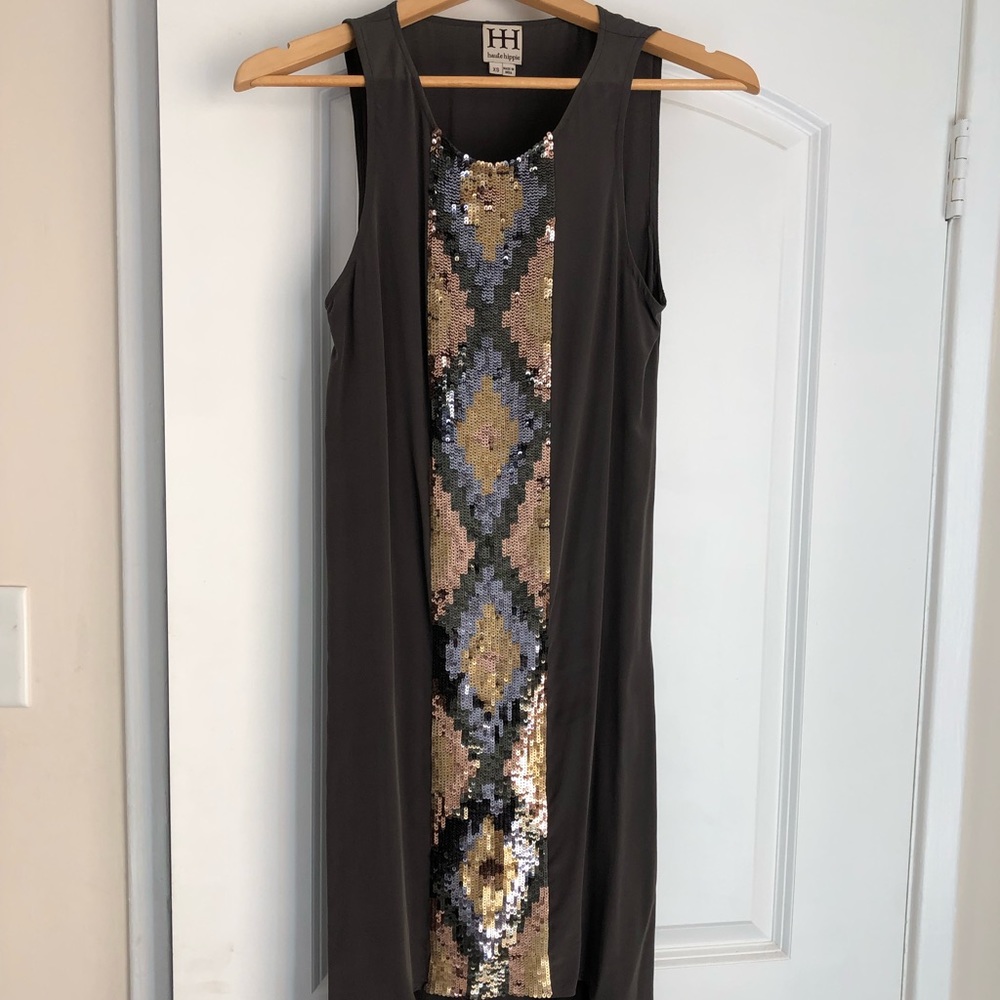 Haute Hippie sequin embellished silk dress